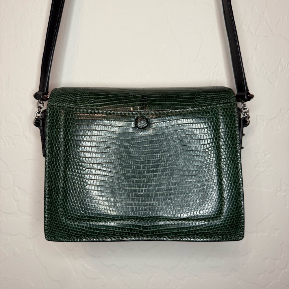 Barbara Bui Green Varanus Salvator Lizard Madness Crossbody Bag One Size - Picture 5 of 9